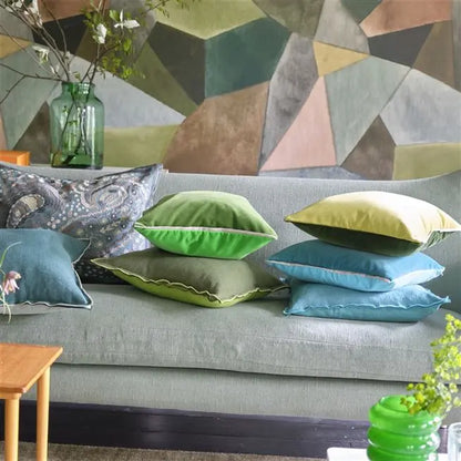 VARESE LIME VELVET CUSHION