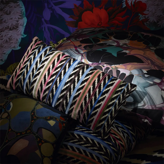 JAIPUR STRIPE AZUR CUSHION